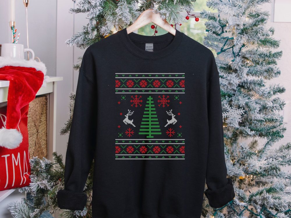 Reindeer Christmas ugly sweater