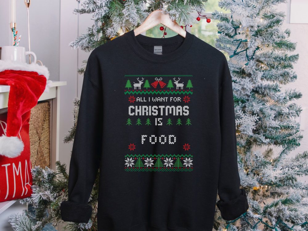 Food funny ugly Christmas sweater