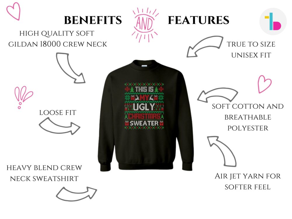 Ugly Christmas sweater, Mens graphic tee