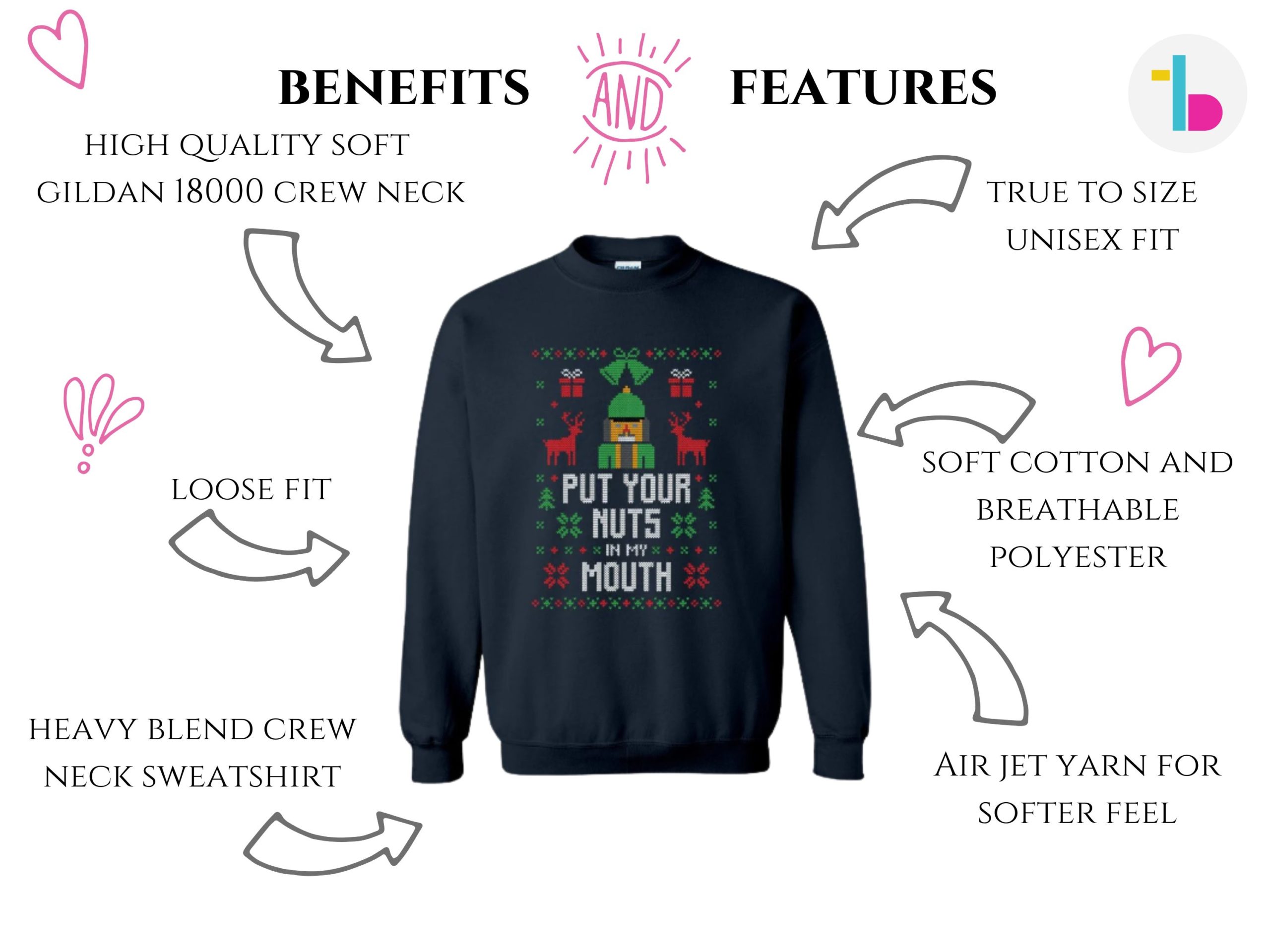 Adult ugly Christmas sweater