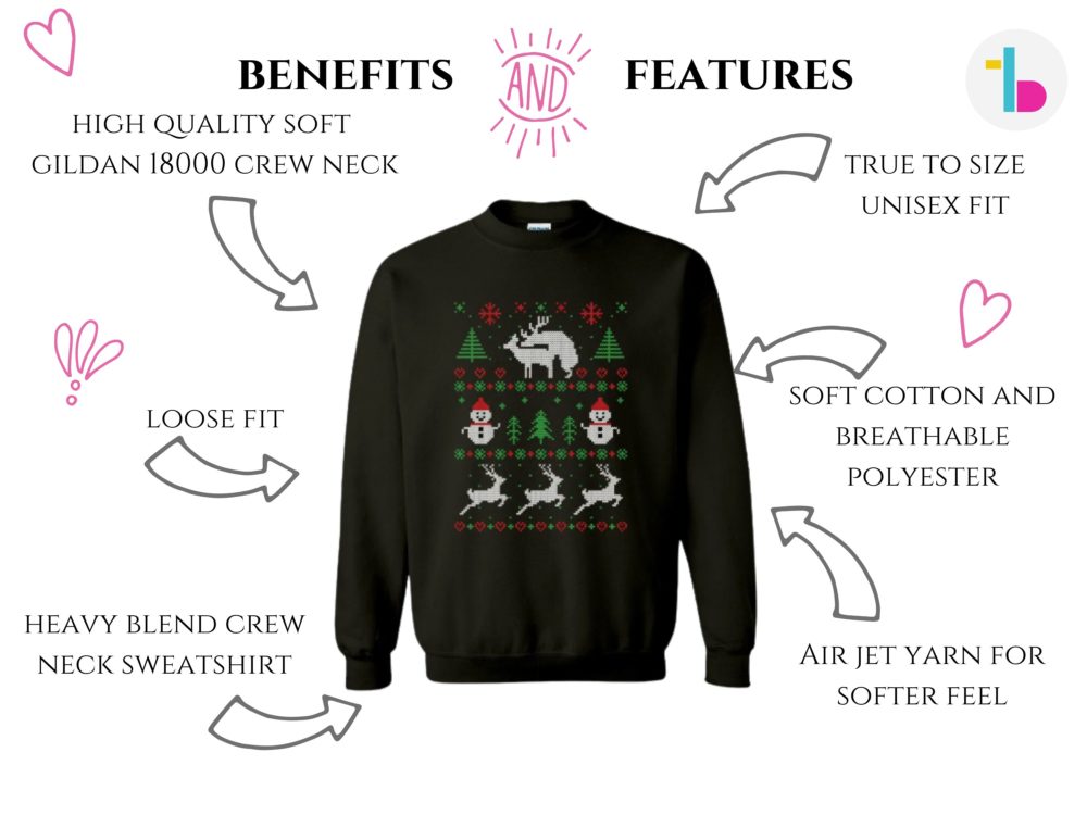 Fornicating deer sweatshirt, Humping deer, Adult ugly Christmas sweater