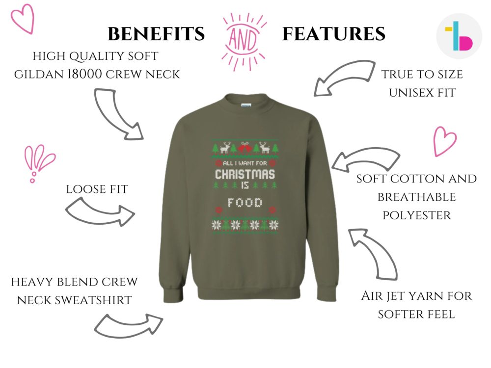 Food funny ugly Christmas sweater