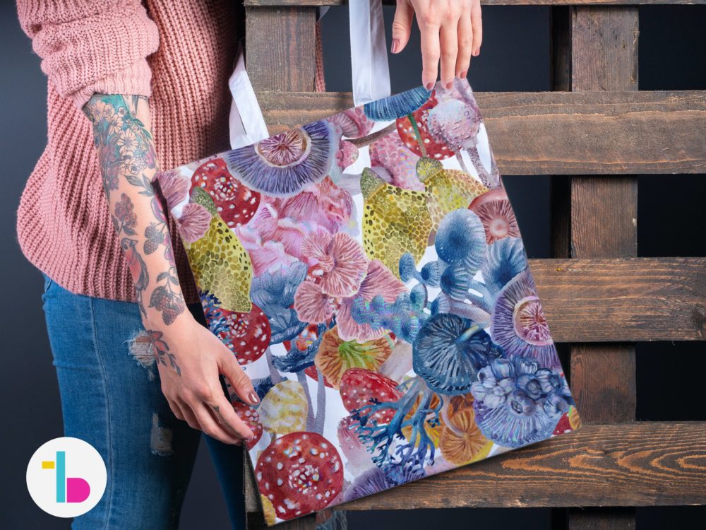 Mushroom tote bag